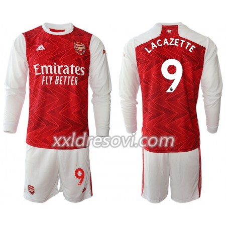 Arsenal Alexandre Lacazette 9 Domaći Dječji Komplet Dresovi za Nogomet 2020-2021 Dugim Rukavima (+ kratke hlače)